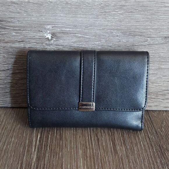 Hillard & Hanson Black Trifold Wallet - Picture 1 of 9